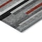 Homeroots 5' X 8' Gray Black And Red Striped Washable Indoor Outdoor Area Rug 613273 - alternate 3