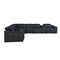 Homeroots Black Italian Leather Power Reclining U Shaped Eight Piece Corner Sectional With Console 476597 - alternate 5