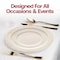 Smarty Had A Party 10" Ivory with Gold Vintage Rim Round Disposable Plastic Dinner Plates (120 Plates), 120PK 860IVG-CASE - alternate 7