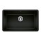 Blanco Precis SILGRANIT 30in Single Bowl Undermount Kitchen Sink - Coal Black 442931 - alternate 1