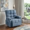 Homeroots 39" Blue Tufted Chenille Heated Massage Swivel Rocker Recliner With USB 692819 - alternate 5