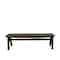 Homeroots 59in Walnut and Black Solid Wood Dining Bench 716239 - alternate 1