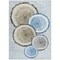 Homeroots 5' X 8' Blue Gold and Gray Faux Bois Washable Non Skid Indoor Outdoor Area Rug 564405 - alternate 6