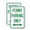 Signmission Permit Parking Only Bidirectional Arrow, 18'' X 24'' 2 Signs, Heavy Gauge Aluminum, 2PK A-1824-2PACK-23328 - alternate 1