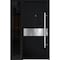 Vdomdoors Steel Door Deux 6072 Black Enamel Sidelight Exterior Window Sidelite Entry Door Painted W36+14xH80 DEUX6072EXD-BLK-W36+14 X H80-LH-I - alternate 1