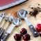 Oster Blakeley 5 Piece Stainless Steel Measuring Spoon Set in Dark Gray with Wood Handles 141104.05 - alternate 5