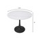 Leisuremod Bristol Modern Round Dining Table - MDF Wood Top with Powder Coated Steel Base BTBL-31WS - alternate 7