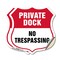 Signmission Private Dock Shield Sign No Trespassing, 12 inch X 12 inch, Vinyl Decal, 2PK SHI-D-2PACK-12-434 - alternate 1