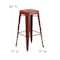 Flash Furniture 30" High Backless Distressed Red Metal Barstool ET-BT3503-30-RD-GG - alternate 5