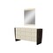 Homeroots Four Piece Beige Solid and Manufactured Wood Bedroom Set With Mirror 343984 - alternate 6