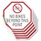 Signmission No Bikes Beyond This Point, 6 inch X 6 inch, Vinyl Decal, 5PK OC-D-5PACK-6-75 - alternate 1