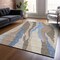 Homeroots 5' X 8' Taupe Tan And Blue Abstract Washable Indoor Outdoor Area Rug 601015 - alternate 4
