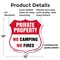 Signmission Private Property Shield Sign No Camping, 12 Inch X 12 Inch, Plastic Sign SHI-P-12-441 - alternate 5