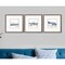 Homeroots Set Of Three Shoreline Blues I Framed Art Silver Picture Frame Print Wall Art, 3PK 416423 - alternate 3