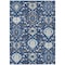 Homeroots 5' X 8' Navy Blue Charcoal And Ivory Damask Washable Indoor Outdoor Area Rug 599437 - alternate 4