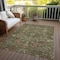 Homeroots 8' X 10' Fern Green Brown And Red Floral Washable Indoor Outdoor Area Rug 603416 - alternate 5
