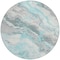 Homeroots 8' Teal Blue And Silver Round Abstract Washable Indoor Outdoor Area Rug 618438 - alternate 4