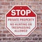 Signmission Stop Private Property No Hunting or, 10 inch X 10 inch, Aluminum Metal Signs, 2PK OC-A-2PACK-10-165 - alternate 2