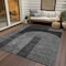 Homeroots 5' X 8' Charcoal Gray And Silver Geometric Washable Indoor Outdoor Area Rug 582705 - alternate 7