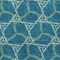 Homeroots 8' X 10' Teal Blue And Beige Geometric Washable Indoor Outdoor Area Rug 613527 - alternate 7