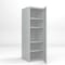 Pucel Heavy Duty Locker, Single Door, 24 in W x 24 in D x 74 in H, Adjustable Shelves, Gray DLCU-2424-1-AS - alternate 1