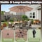 Villacera 9-Foot Outdoor Patio Umbrella with Base, Beige 83-OUT5442B - alternate 9