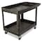 Rubbermaid Commercial Flat Handle 2-Shelf Utility Cart, 500 lbs. Capacity FG452089BLA - alternate 1