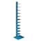 Homeroots 65" Blue Metal Twelve Tier Narrow Tower Bookcase 490411 - alternate 1