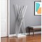 Homeroots 65" Silver And White Metal And Marble Six Hook Freestanding Coat Rack 551626 - alternate 1