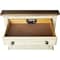 Homeroots 27" x 17" x 28" Two ToneSolid WoodDrawer Nightstand 366179 - alternate 3