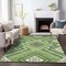 Homeroots 3' X 5' Green Ivory And Beige Tribal Washable Indoor Outdoor Area Rug 598118 - alternate 8
