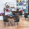 Regency Round Kee Mobile Adjustable Classroom Table W/ 4 Andy Chairs, 48 in W, 48 in L, Neo Walnut TB48RNDNWAPCGY45BK - alternate 4