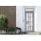 Vdomdoors Front Exterior Prehung FiberGlass Door Frosted Glass / Manux 8312 Grey Ash / Transom Window / Offic MANUX8312EXD-SS-W36 x H80+14-LH - alternate 1