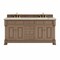 James Martin Vanities Brookfield 72 in. Double Vanity, Pecan w/ 3 CM Victorian Silver  Silestone Top 547-V72-PCN-3VSL - alternate 1