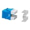 Monoprice Cat6 RJ45 180-Degree Punch Down Keystone Dual IDC_ Blue 27547 - alternate 4