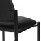 Office Star Products Big and Tall Armless Guest Chair in Dillon Black fabric with Sturdy Black Metal Frame 55054B-R107 - alternate 8