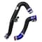 Hps Performance Intercooler Charge Pipe Kit (Cold and Hot Side) with Blue Boots, Black,  17-102WB - alternate 1
