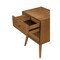 Homeroots 26" Solid Wood and Wood Two Drawer Nightstand 399263 - alternate 3