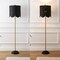 Jonathan Y Joel 63.5" Coastal Bohemian Scallop Shade Rattan/Metal LED Floor Lamp w/ Pull Chain, Black/Brass Gold JYL1153C - alternate 6