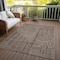 Homeroots 8' X 10' Brown And Ivory Geometric Washable Indoor Outdoor Area Rug 600807 - alternate 8