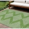 Homeroots 8' X 10' Green And Ivory Geometric Washable Indoor Outdoor Area Rug 598565 - alternate 1