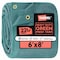 Tarpex 6' x 8' Green Heavy-Duty Weather Resistant 6.5 oz. 70% Shade Polyethylene Mesh Truck Tarp GMT-TA-68 - alternate 1