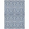 Homeroots 3' X 5' Navy Blue And Ivory Damask Washable Indoor Outdoor Area Rug 595169 - alternate 4