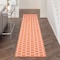 Homeroots 10' Coral And White Geometric Indoor Outdoor Runner Rug 564058 - alternate 8