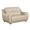 Homeroots 69in Beige And Black Faux Leather Love Seat 329508 - alternate 4
