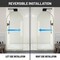 Anzzi Ember Series 74x 34in Framed Arch Fixed Shower Screen Door, Brushed Gold, 8mm Tempered Clear Glass SD-AZ18-01BG - alternate 11