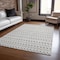 Homeroots 3' X 5' Silver And Gray Striped Washable Indoor Outdoor Area Rug 610564 - alternate 7