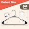 Campior Premium Clothes Hangers, Slim, Durable Plastic with Shoulder Grooves, Gray, 180PK CMPPLH180GY - alternate 6