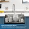 Wrightmaster 33 in. Undermount Single Bowl 20 Gauge Silver Stainless Steel Kitchen Sink with Drain ZOR-07D-331908 - alternate 4