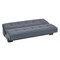 Homeroots 75" Gray Faux Leather Sleeper Sofa And Toss Pillows With Brown Legs 607188 - alternate 5